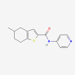 molecular formula C15H16N2OS B4745686 5-METHYL-N-(4-PYRIDINYL)-4,5,6,7-TETRAHYDRO-1-BENZOTHIOPHENE-2-CARBOXAMIDE 