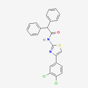 molecular formula C23H16Cl2N2OS B4745694 N-[4-(3,4-dichlorophenyl)-1,3-thiazol-2-yl]-2,2-diphenylacetamide 