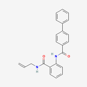 molecular formula C23H20N2O2 B4745702 N-[2-(prop-2-en-1-ylcarbamoyl)phenyl]biphenyl-4-carboxamide 