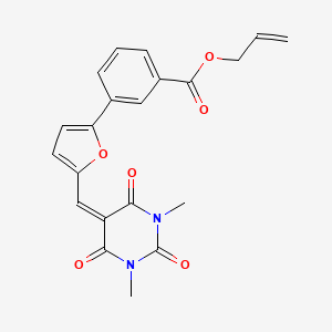 molecular formula C21H18N2O6 B4745737 allyl 3-{5-[(1,3-dimethyl-2,4,6-trioxotetrahydro-5(2H)-pyrimidinylidene)methyl]-2-furyl}benzoate 
