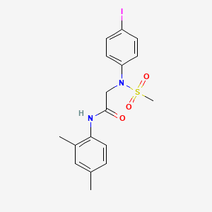 molecular formula C17H19IN2O3S B4745914 N-(2,4-dimethylphenyl)-N~2~-(4-iodophenyl)-N~2~-(methylsulfonyl)glycinamide 
