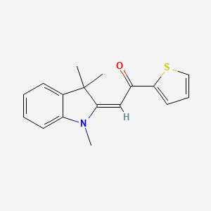 molecular formula C17H17NOS B4746014 1-(2-Thienyl)-2-(1,3,3-trimethylindolin-2-ylidene)ethan-1-one 
