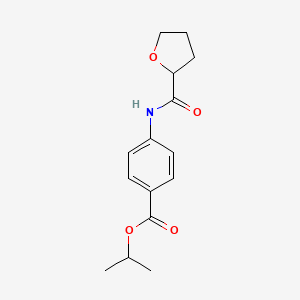 molecular formula C15H19NO4 B4746082 Propan-2-yl 4-[(tetrahydrofuran-2-ylcarbonyl)amino]benzoate 