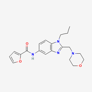 molecular formula C20H24N4O3 B4746242 N-{2-[(MORPHOLIN-4-YL)METHYL]-1-PROPYL-1H-1,3-BENZODIAZOL-5-YL}FURAN-2-CARBOXAMIDE 