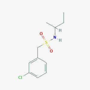 molecular formula C11H16ClNO2S B4746385 N-(butan-2-yl)-1-(3-chlorophenyl)methanesulfonamide 