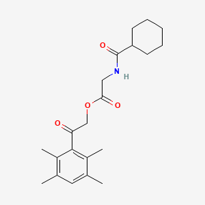 molecular formula C21H29NO4 B4746445 [2-Oxo-2-(2,3,5,6-tetramethylphenyl)ethyl] 2-(cyclohexanecarbonylamino)acetate 