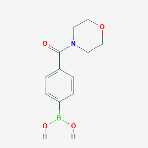 molecular formula C11H14BNO4 B047465 4-(Morpholine-4-carbonyl)phenylboronic acid CAS No. 389621-84-5
