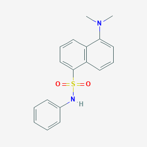 molecular formula C18H18N2O2S B047466 (5-Dimethylaminonaphthalene-1-sulfonamido) benzene CAS No. 34532-47-3