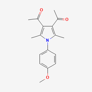 molecular formula C17H19NO3 B4746613 Ethanone, 1-(4-acetyl-1-(4-methoxyphenyl)-2,5-dimethylpyrrol-3-yl)- CAS No. 112086-82-5