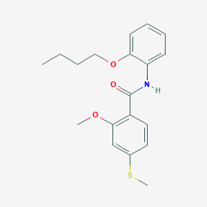 molecular formula C19H23NO3S B4746983 N-(2-butoxyphenyl)-2-methoxy-4-methylsulfanylbenzamide 