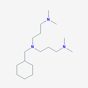 molecular formula C17H37N3 B4746991 N'-(cyclohexylmethyl)-N'-[3-(dimethylamino)propyl]-N,N-dimethylpropane-1,3-diamine 