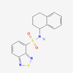 molecular formula C16H15N3O2S2 B4747011 N-(1,2,3,4-tetrahydronaphthalen-1-yl)-2,1,3-benzothiadiazole-4-sulfonamide 