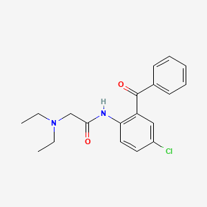 molecular formula C19H21ClN2O2 B4747482 Acetamide, N-(2-benzoyl-4-chlorophenyl)-2-(diethylamino)- CAS No. 4016-86-8
