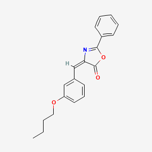 molecular formula C20H19NO3 B4747491 (4E)-4-[(3-butoxyphenyl)methylidene]-2-phenyl-1,3-oxazol-5-one 
