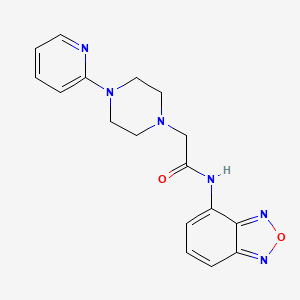 molecular formula C17H18N6O2 B4747616 N-(2,1,3-BENZOXADIAZOL-4-YL)-2-[4-(2-PYRIDINYL)-1-PIPERAZINYL]ACETAMIDE 