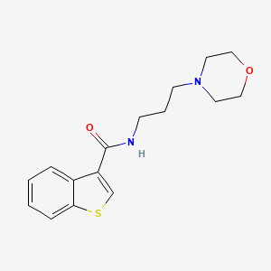 molecular formula C16H20N2O2S B4747809 N-[3-(morpholin-4-yl)propyl]-1-benzothiophene-3-carboxamide 
