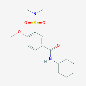 molecular formula C16H24N2O4S B4747843 N-cyclohexyl-3-(dimethylsulfamoyl)-4-methoxybenzamide 