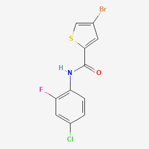 molecular formula C11H6BrClFNOS B4747879 4-bromo-N-(4-chloro-2-fluorophenyl)thiophene-2-carboxamide 