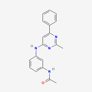 molecular formula C19H18N4O B4747899 N-[3-[(2-methyl-6-phenylpyrimidin-4-yl)amino]phenyl]acetamide 