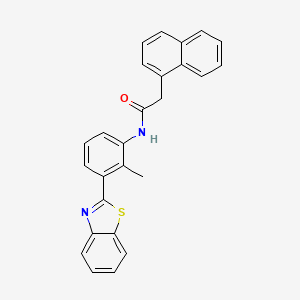 molecular formula C26H20N2OS B4748002 N-[3-(1,3-benzothiazol-2-yl)-2-methylphenyl]-2-naphthalen-1-ylacetamide 