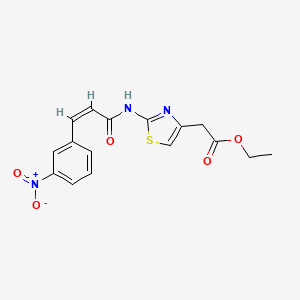 molecular formula C16H15N3O5S B4748024 ethyl 2-[2-[[(Z)-3-(3-nitrophenyl)prop-2-enoyl]amino]-1,3-thiazol-4-yl]acetate 