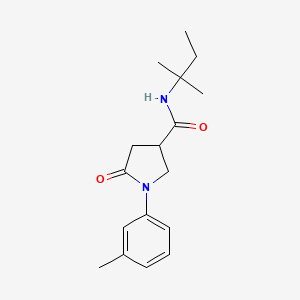 molecular formula C17H24N2O2 B4748150 N-(2-methylbutan-2-yl)-1-(3-methylphenyl)-5-oxopyrrolidine-3-carboxamide 