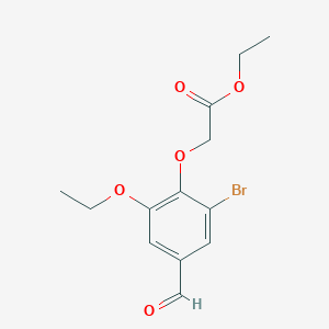 molecular formula C13H15BrO5 B474826 Ethyl (2-bromo-6-ethoxy-4-formylphenoxy)acetate CAS No. 428463-85-8