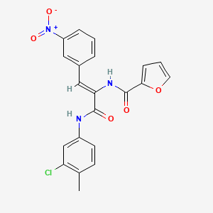 molecular formula C21H16ClN3O5 B4748396 N-[(Z)-3-(3-chloro-4-methylanilino)-1-(3-nitrophenyl)-3-oxoprop-1-en-2-yl]furan-2-carboxamide 