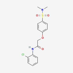 molecular formula C16H17ClN2O4S B4748409 N-(2-chlorophenyl)-2-[4-(dimethylsulfamoyl)phenoxy]acetamide 