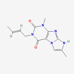 molecular formula C13H15N5O2 B4748669 3-[(2E)-but-2-en-1-yl]-1,7-dimethyl-1H-imidazo[2,1-f]purine-2,4(3H,8H)-dione 