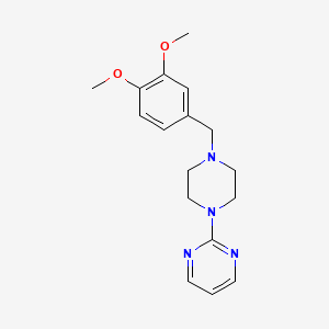 molecular formula C17H22N4O2 B4748951 2-(4-Veratryl-1-piperazinyl)pyrimidine CAS No. 3601-85-2