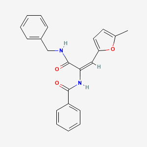 molecular formula C22H20N2O3 B4748963 N-[(E)-3-(benzylamino)-1-(5-methylfuran-2-yl)-3-oxoprop-1-en-2-yl]benzamide 