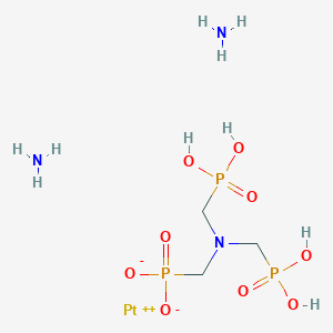 molecular formula C3H16N3O9P3Pt B047492 Aminotris(methylenephosphonato)diamminoplatinum (II) CAS No. 117288-90-1