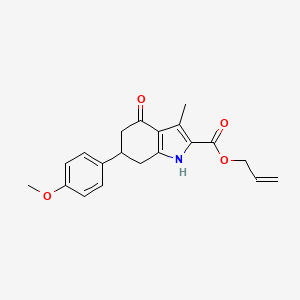molecular formula C20H21NO4 B4749230 prop-2-en-1-yl 6-(4-methoxyphenyl)-3-methyl-4-oxo-4,5,6,7-tetrahydro-1H-indole-2-carboxylate 