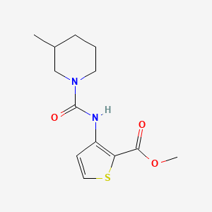 molecular formula C13H18N2O3S B4749336 METHYL 3-{[(3-METHYLPIPERIDINO)CARBONYL]AMINO}-2-THIOPHENECARBOXYLATE 