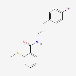 molecular formula C17H18FNOS B4749337 N-[3-(4-fluorophenyl)propyl]-2-(methylthio)benzamide 