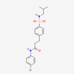 molecular formula C19H23BrN2O3S B4749416 N-(4-bromophenyl)-3-[4-(2-methylpropylsulfamoyl)phenyl]propanamide 