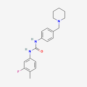 molecular formula C20H24FN3O B4749438 N-(3-FLUORO-4-METHYLPHENYL)-N'-[4-(PIPERIDINOMETHYL)PHENYL]UREA 