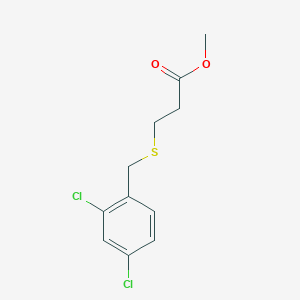 molecular formula C11H12Cl2O2S B4749478 Methyl 3-[(2,4-dichlorobenzyl)sulfanyl]propanoate 