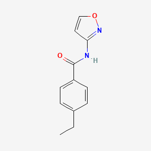 molecular formula C12H12N2O2 B4749555 4-ETHYL-N-(12-OXAZOL-3-YL)BENZAMIDE 