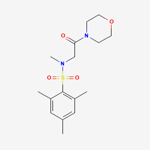 molecular formula C16H24N2O4S B4749680 N,2,4,6-tetramethyl-N-[2-(morpholin-4-yl)-2-oxoethyl]benzenesulfonamide 
