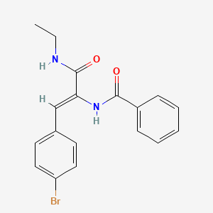 molecular formula C18H17BrN2O2 B4749824 N-[(Z)-1-(4-bromophenyl)-3-(ethylamino)-3-oxoprop-1-en-2-yl]benzamide 