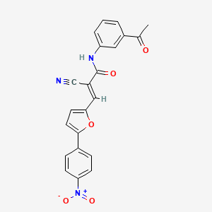 molecular formula C22H15N3O5 B4749919 N-(3-acetylphenyl)-2-cyano-3-[5-(4-nitrophenyl)-2-furyl]acrylamide 