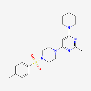 molecular formula C21H29N5O2S B4749950 2-Methyl-4-[4-(4-methylbenzenesulfonyl)piperazin-1-YL]-6-(piperidin-1-YL)pyrimidine 