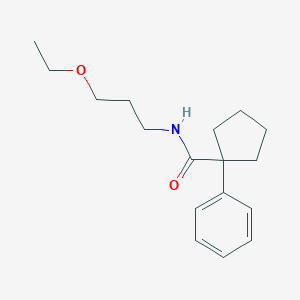 molecular formula C17H25NO2 B4750041 N-(3-ethoxypropyl)-1-phenylcyclopentane-1-carboxamide 
