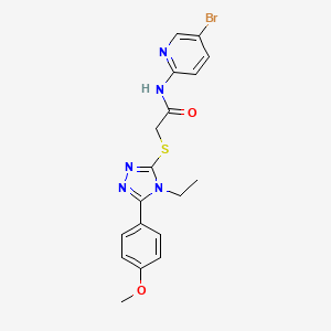 molecular formula C18H18BrN5O2S B4750049 N-(5-BROMO-2-PYRIDINYL)-2-{[4-ETHYL-5-(4-METHOXYPHENYL)-4H-1,2,4-TRIAZOL-3-YL]SULFANYL}ACETAMIDE 