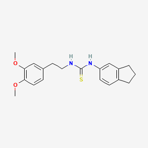 molecular formula C20H24N2O2S B4750128 1-(2,3-dihydro-1H-inden-5-yl)-3-[2-(3,4-dimethoxyphenyl)ethyl]thiourea CAS No. 701927-52-8
