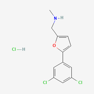 molecular formula C12H12Cl3NO B4750299 1-[5-(3,5-dichlorophenyl)furan-2-yl]-N-methylmethanamine;hydrochloride 
