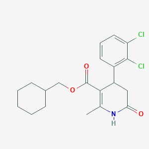 molecular formula C20H23Cl2NO3 B4750353 Cyclohexylmethyl 4-(2,3-dichlorophenyl)-2-methyl-6-oxo-1,4,5,6-tetrahydropyridine-3-carboxylate 