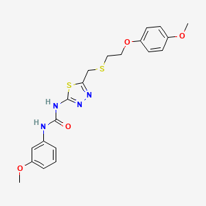 molecular formula C20H22N4O4S2 B4750464 1-[5-[2-(4-methoxyphenoxy)ethylsulfanylmethyl]-1,3,4-thiadiazol-2-yl]-3-(3-methoxyphenyl)urea 